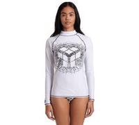 Arena Women's Rash Vest L/s Graphic White-black Taille: XS | Manches longues Outlet | Femme | Blanche