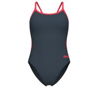 Arena - Women's Swimsuit Lace Back Solid - Maillot de bain - 34 - asphalt / bright coral