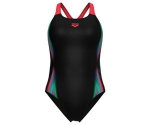 Arena - Women's Two Sides Swimsuit Swim Pro Back - Maillot de bain - 42 - black multi / black / bright coral