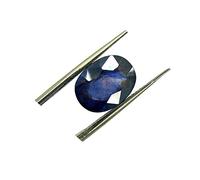 Arenaworld 13,25 carats Deluxe Qualité naturelle Bleu Saphir Neelam/Nilam Pierre Plaqué Or Pendentif/Médaillon 100 % Gemstone par Lab Certified (Top AA Qualité Unisexe