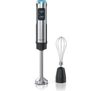 Arendo 1200W TURBO mixeur plongeant acier inoxydable, mixeur, pied-mélangeur, fouet, argent/noir