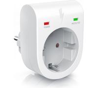 Arendo Adaptateur Schuko de protection contre les surtensions Indicateur LED / Sécurité enfants / jusqu'à 3500W