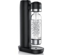 Arendo Appareil à gazéifier l'eau, Soda Maker, bouteille PET de 1L incluse, sans BPA, dosage fin, compatible avec les cylindres de CO2 de 60l, SodaStream Easy/Cool, PET/ABS, noir