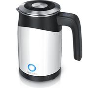 Arendo Bouilloire 0,5 l, 1100 W, acier inoxydable Bouilloire de voyage mini, réglage de la température, blanc