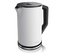 Arendo - Bouilloire Électrique en Acier Inoxydable - Ebullition Rapide - Sélection de la Température 40° à 100 ° - ou 4 Températures Prédéfinis - Modèle ELEGANT - 1,5 L 2200 W - Sans BPA - Blanc mat
