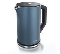 arendo - Bouilloire Électrique en Acier Inoxydable, Ébullition Rapide, Sélection de la Température 40° à 100 °, ou 4 Températures Prédéfinis, Modell Elegant, 1,5L 2200W, sans BPA, Bleu Admiral