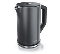 Arendo - Bouilloire en acier inoxydable avec réglage de la température de 40 à 100 °C en 5 étapes - Design à double paroi - Modèle ELEGANT - 1,5 litre - 2200 W - Bouilloire à thé avec affichage de la