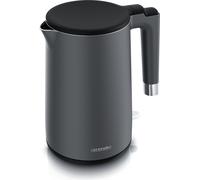Arendo Bouilloire inox CORE, 1,5L, 2000W, double paroi, sans BPA, Cool-Touch, base 360°, LED, protection contre la surchauffe, gris mat