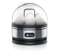 Arendo Cuiseur Oeuf Électrique 7 Œufs - Cuiseur à Œufs Inox 400 W avec Maintien au Chaud, Dur, Mollet ou à la Coque, Verre Doseur avec Perce-Œuf, Signal Sonore, Egg Cooker - Inox brossé