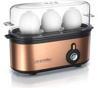 Arendo Cuit-œufs 3 fois, 210 W, acier inoxydable, dureté réglable, pour 1 à 3 œufs, cuivre