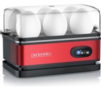 Arendo Cuit-œufs 6 fois, acier inoxydable, avec fonction maintien au chaud, degré de dureté au choix, nombre d'œufs : 6, 400 W, interrupteur de fonction à bascule avec lampe témoin, pour jusqu'à 6 œuf