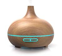 Arendo Diffuseur aromatique à LED à ultrasons - Décor Bois