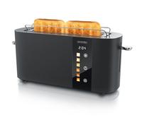 Arendo - Grille-pain 1 Fente longue 2 Tranches, 1000 W - Affichage couleur des niveaux de brunissage, Écran avec minuterie, Commandes tactiles, Réchauffe-Viennoiseries, Niveaux de brunissage 1 à 6