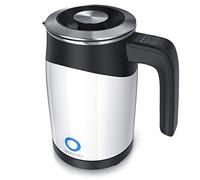 Arendo Mini Bouilloire Électrique de Voyage 0,5 L - Petite Bouilloire Inox 1 100 W, 5 Températures, Maintien au Chaud, Double Paroi, Sans Fil sur Base 360°, Arrêt Automatique - Blanc