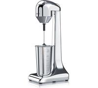Arendo Mixeur électrique pour boissons, 500 ml, 100 W, 2 vitesses, pour boissons protéinées smoothies blancs en neige cocktails, argenté