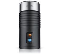 Arendo - Mousseur à Lait électrique MilkLoud - L'Original - 2 Touches pour moussage à Chaud et à Froid - Surface Soft Touch - avec revêtement Anti-adhésif - Noir