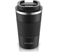 Arendo Thermobecher, Kaffeebecher to go, Thermobecher Edelstahl, Thermal Mug 350 ml, Tasse à café avec couvercle en acier inoxydable 0,3 L, acier inoxydable, couvercle (sans BPA), garde 12h chaud & 6h