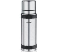 Arendo Thermos en acier inoxydable, thermos 1L, double paroi, 24h froid/12h chaud, Safe-Loc One-Click, anti-fuite, 2 gobelets, sans BPA, résistant au lave-vaisselle