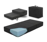 Arensberger Amalia Matelas d'invité pliable 90 x 200 cm | 16 cm en mousse gel NANOCELL extra épaisse | Lit de jour et matelas de sol | Matelas pliable avec sac de transport | Lit de camping et lit de