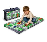 Arensberger Matelas de voyage pour enfant - 60 x 120 cm - 6 cm d'épaisseur - Matelas pliable pour bébé et enfant avec motif urbain - Mousse gel Nanocell avec housse amovible et sac de transport