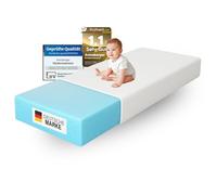 Arensberger Nora Matelas pour enfant et bébé, 60 x 120 cm, hauteur 12 cm, housse lavable et amovible, mousse gel à élasticité ponctuelle, matelas pour adolescent, housse de qualité supérieure