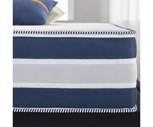 Arensberger ® Relaxx Matelas Bien-être 7 Zones avec Mousse à mémoire de Forme 3D 160 x 200 cm Hauteur 27 cm Densité 50 kg/m³ Trois Couches : Mousse à Froid + Mousse Visco Smart + Gel