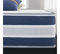 Arensberger ® Relaxx Matelas Bien-être 9 Zones avec Mousse à mémoire de Forme 3D 140 x 200 cm Hauteur 25 cm Densité 50 kg/m³ Trois Couches : Mousse à Froid + Mousse Visco Smart + Gel