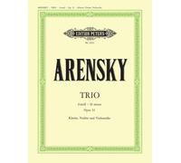 Partitions classique EDITION PETERS ARENSKY ANTON STEPANOVICH - TRIO D MIN OP.32 - VIOLIN, CELLO AND PIANO Musique de chambre