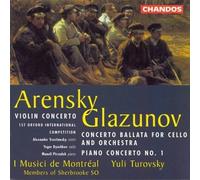 Arensky: Violin Concerto/Glazunov: Concerto Ballata/Piano Concerto [CD] NEUF