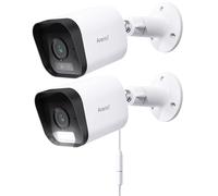 ARENTI 2,5K/4MP Caméra Surveillance Wi-FI Extérieure, Caméra IP 2,4GHz, IP65 Étanche, Audio Bidirectionnel, Détection Intelligente, Enregistrement 24/7, Alerte Instantanée et Sirène, 2PCS