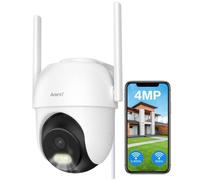 ARENTI 2,5K/4MP Caméra Surveillance WiFi Extérieure, 2,4GHz/5GHz Caméra IP, Détection de Mouvement PIR, 355° PTZ, IP65
