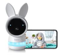 ARENTI 2K/3MP Babyphone avec caméra, caméra PTZ intérieure 355°, Vision Nocturne Infrarouge, Audio bidirectionnel, veilleuse, Prise en Charge du contrôle par Application Mobile（Aucun Moniteur）