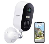 ARENTI 2K Caméra Surveillance WiFi Extérieure sans Fil Solaire, Camera IP Batterie Extérieure, 24/7, Pan/Tilt, Étanche IP65