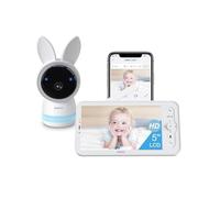 ARENTI 4MP Babyphone Caméra, 5" Moniteur Vidéo pour Bébé, 2,4GHz & 5Ghz Caméra Surveillance Bébé WiFi, VOX, Audio Bidirectionnel, Vision Nocturne, Veilleuse, Berceuses, Détection Intelligente AI