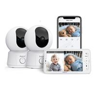 ARENTI Babyphone 2 Caméra Bébé, Baby Phone Vidéo Connecté Smartphone, 1080P Baby Moniteur Vidéo avec VOX