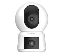 ARENTI P3TT Caméra de Surveillance d'intérieur 3 MP avec Double Objectif, Fonction panoramique et inclinable, Wi-FI Double Bande 2,4 GHz et 5 GHz, Suivi Automatique et détection du Bruit