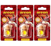 Areon Fresco Lot de 3 désodorisants pour voiture Pomme et cannelle 4 ml
