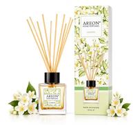 Areon Home Luxury Diffuseur de parfum à roseaux + 10 bâtonnets en rotin Jasmin 50 ml