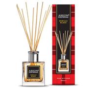 Areon Home Luxury Diffuseur de parfum à roseaux + 10 bâtonnets en rotin Vanille Noir 50 ml