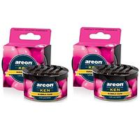 Areon Désodorisant voiture Ken – Bubble Gum – Pot maison, couvercle ventilé réglable 3D – Lot de 6