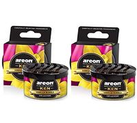 AREON Ken Désodorisant Voiture Vanille Bubble Gum Maison en Pot Couvercle Ventilé Réglable 3D (Vanilla Bubble Lot de 2)