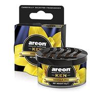 AREON Ken Désodorisant Voiture Vanille Mia Maison en Pot Couvercle Ventilé Réglable 3D (Vanilla Mia Lot de 1)