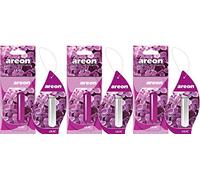 Areon liquide de voiture Parfum Désodorisant Parfum fleur de lilas à suspendre Pendentif longue durée Home 3d 5 ml Multi Lot Lot de 3