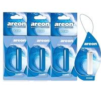 Areon liquide Désodorisant pour voiture à suspendre Océan Pendentif Parfum longue durée Home 3d 5 ml Multi Lot Lot de 3