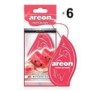Areon Mon Désodorisant Voiture Pastèque Rétroviseur Pendu Rouge Maison (Watermelon Lot de 6)