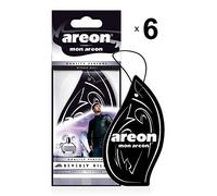 Areon Mon Désodorisant Voiture Rétroviseur Pendu Beverly Hills Noir Maison (Lot de 6)
