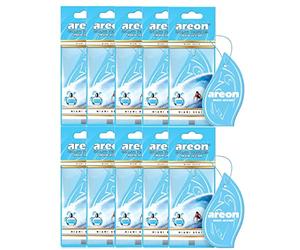 Areon Mon Désodorisant Voiture Rétroviseur Pendu Miami Beach Tropical Bleu Maison (Lot de 10)