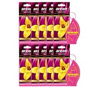 AREON Mon Désodorisant Voiture Vanille Bubble Gum Rose Rétroviseur Pendu Maison (Vanilla Bubble Lot de 10)