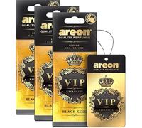 AREON VIP Lot de 3 désodorisants en carton à suspendre pour voiture, maison et bureau - Parfum de Cologne de qualité supérieure avec des parfums naturels - Parfum frais et luxueux - Design élégant -