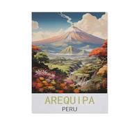 Arequipa Pérou Affiches de Voyage Vintage，Puzzle pour Adultes 1000 Pièces en Papier Puzzles Jeu Cadeau Accueil Décoratif Mots Croisés（50x70cm）-N58